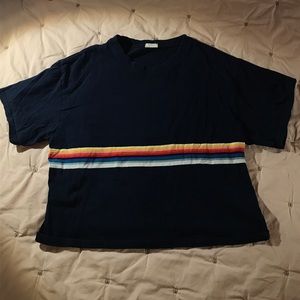 j.galt rainbow stripes top